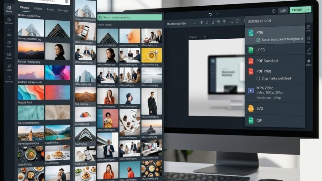 canva stock-assets-library export-options
