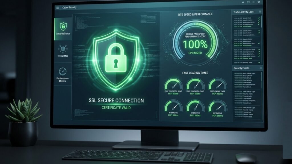 website speed performance and ssl security meter