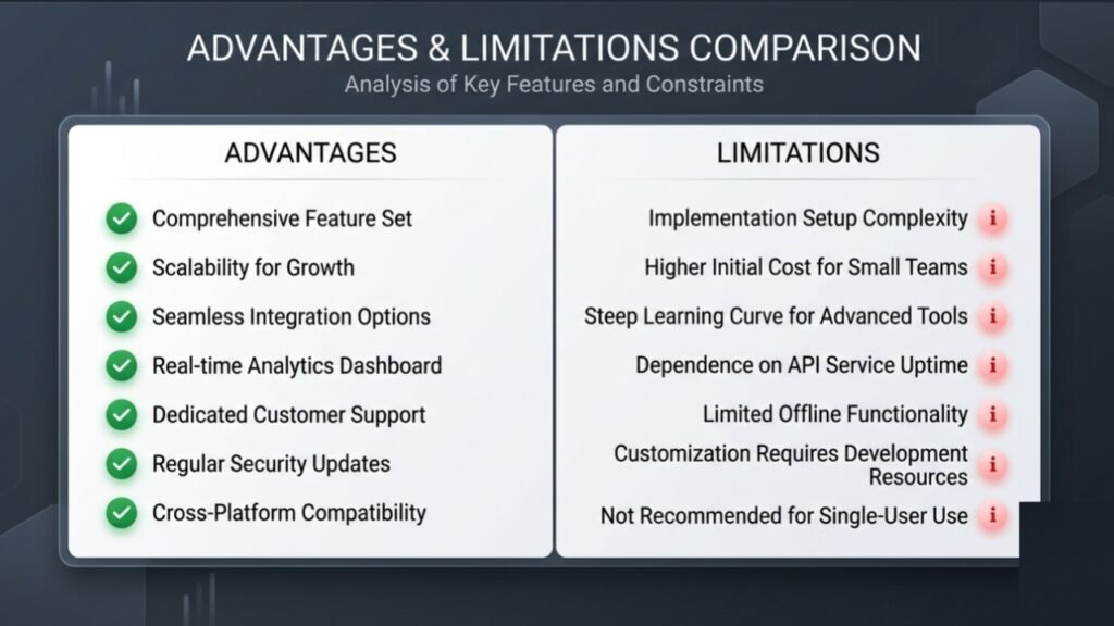 website builder pros and cons comparison graphic